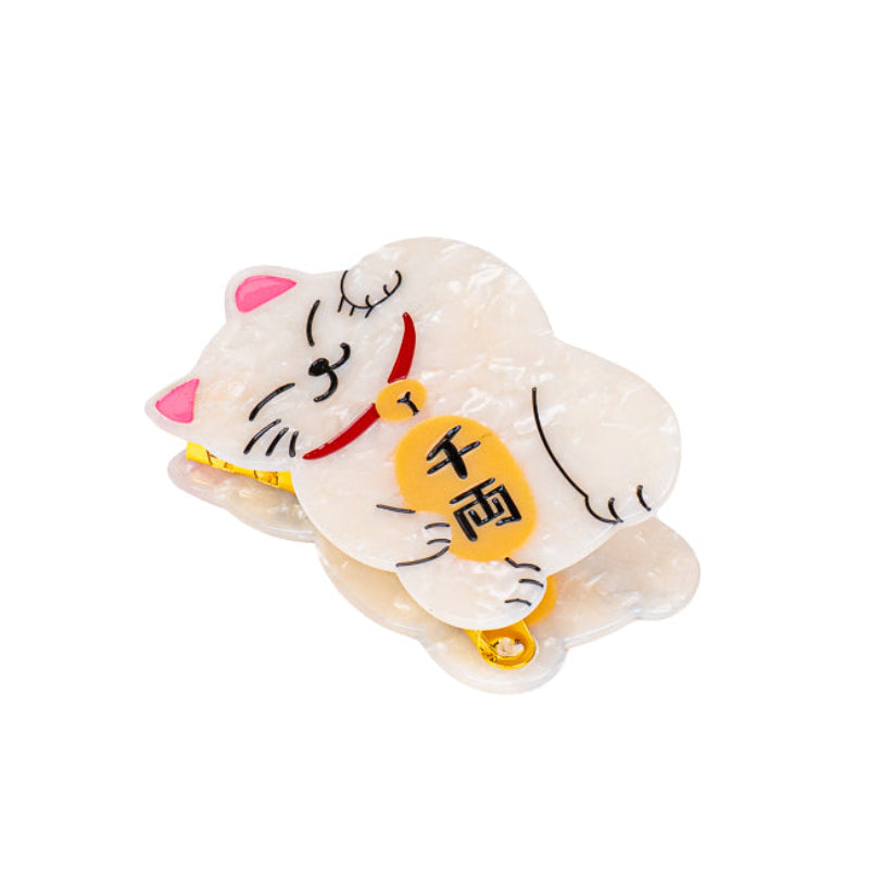 Japanese Maneki-Neko Hair Claw Clip