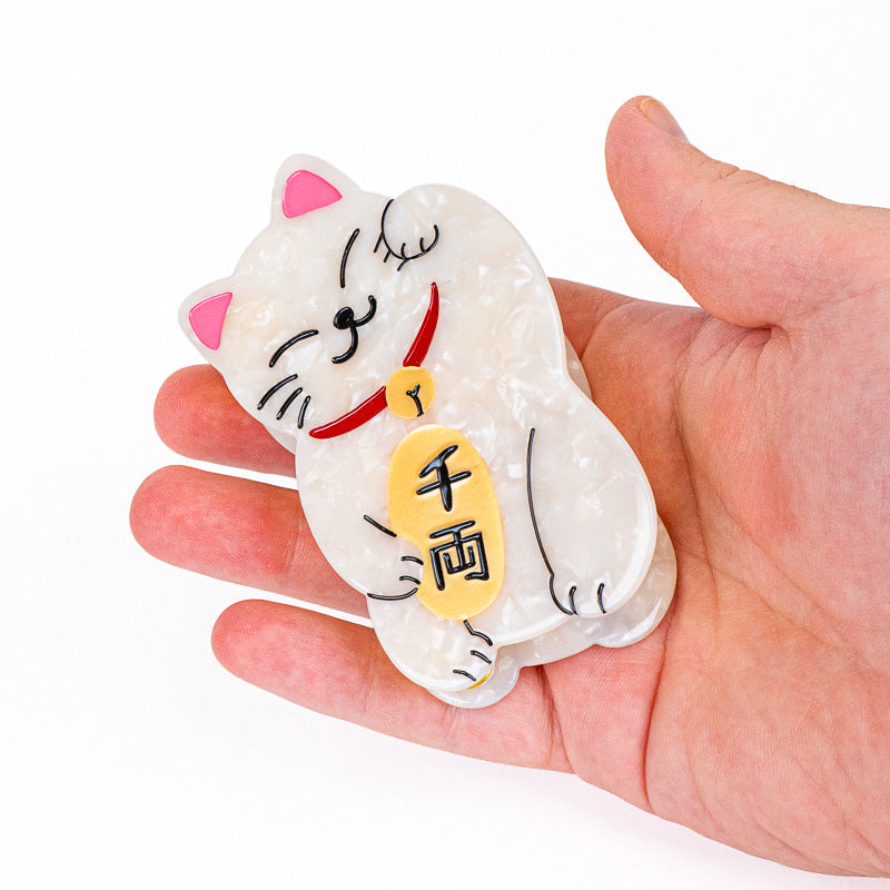 Japanese Maneki-Neko Hair Claw Clip