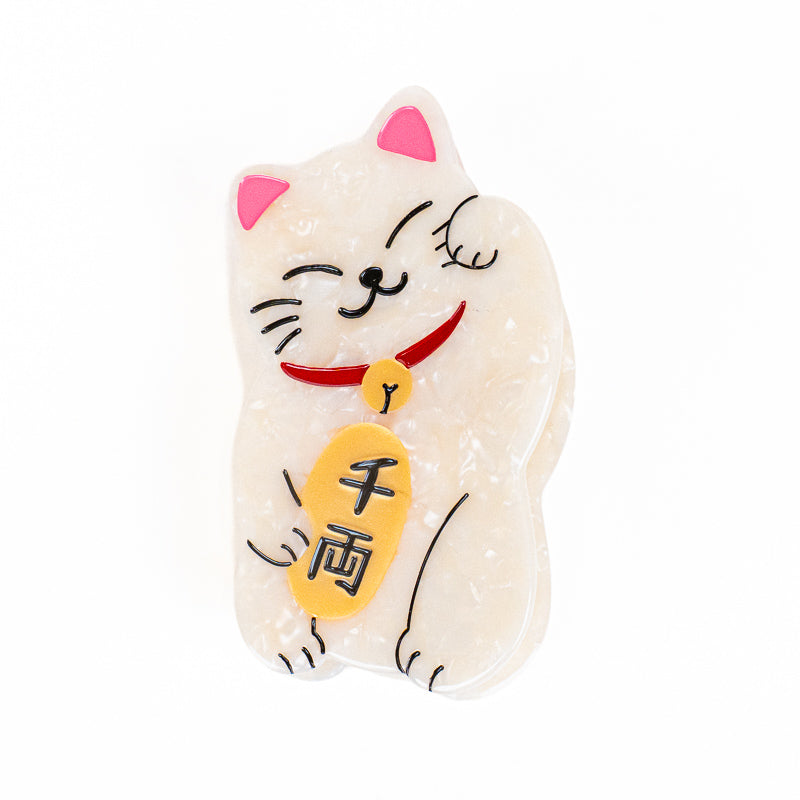 Japanese Maneki-Neko Hair Claw Clip