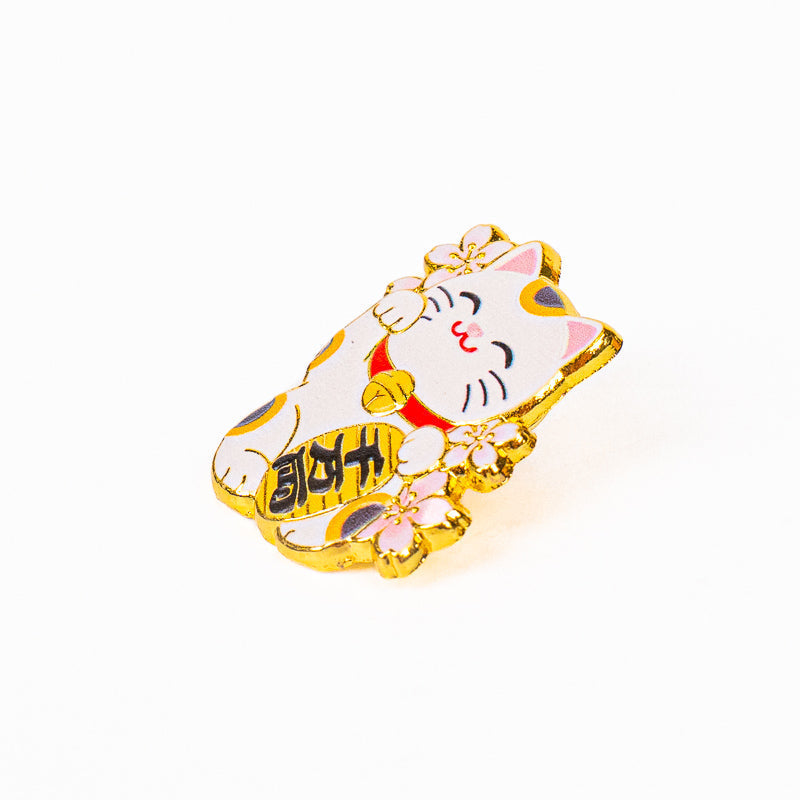 Japanese Metal Pin Badge – Maneki-Neko