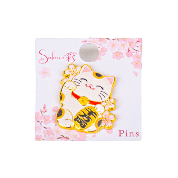 Japanese Metal Pin Badge – Maneki-Neko