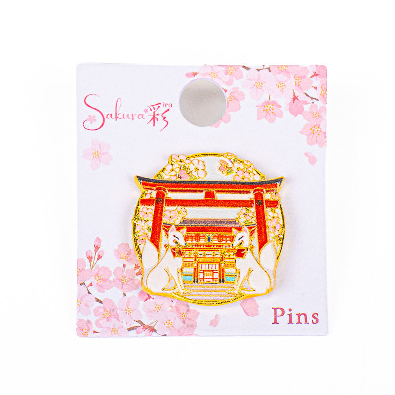 Japanese Metal Pin Badge – Torii Gate