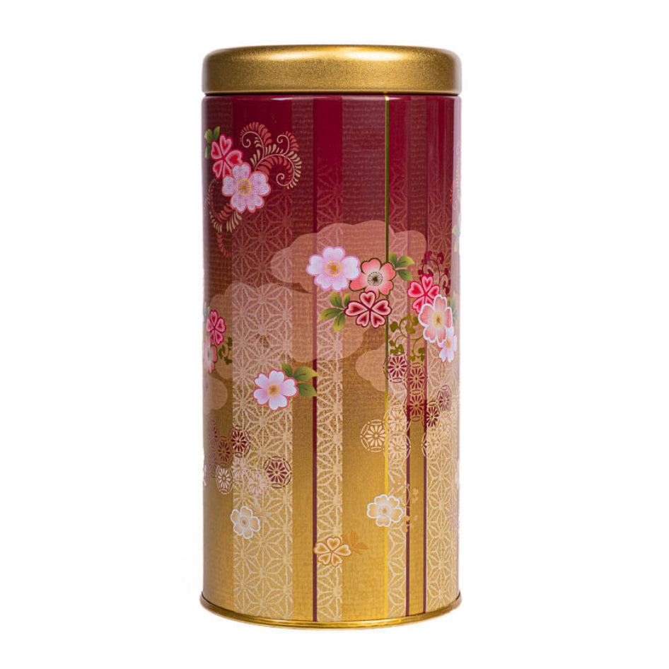 Japanese Metal Tea Caddy - Bokashi Red