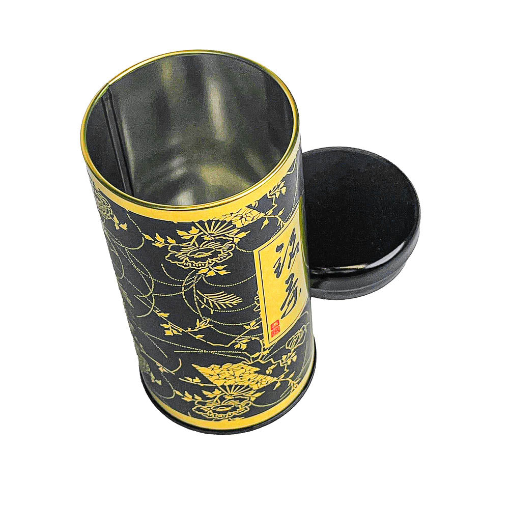 Japanese Metal Tea Caddy - Gentaku Black