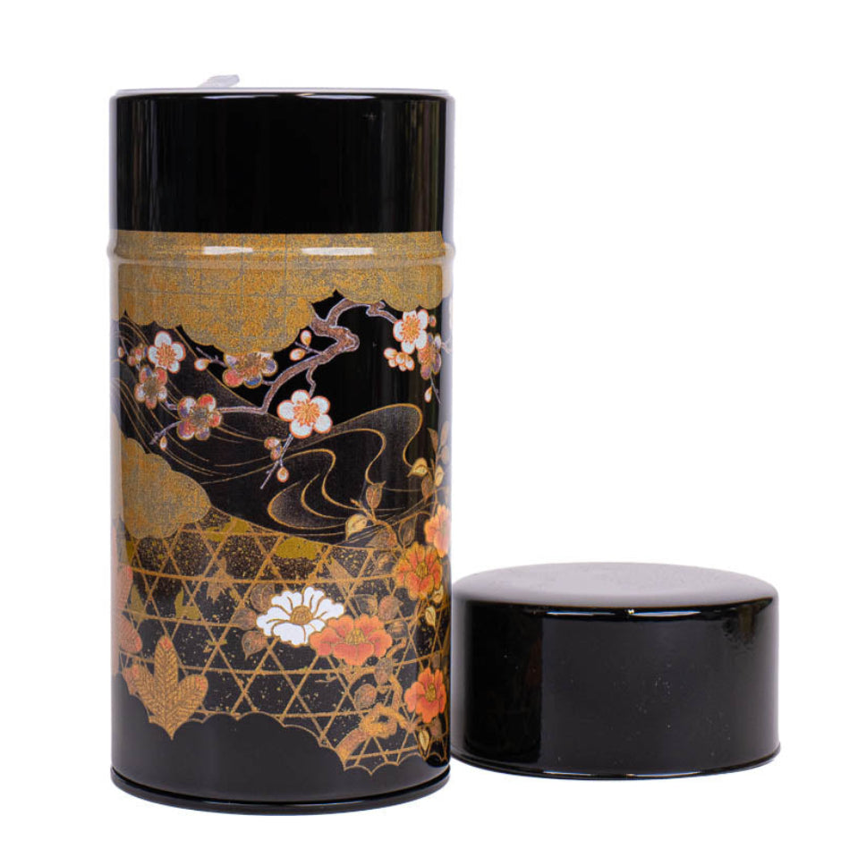 Japanese Metal Tea Caddy - Köetsu Black Lacquer