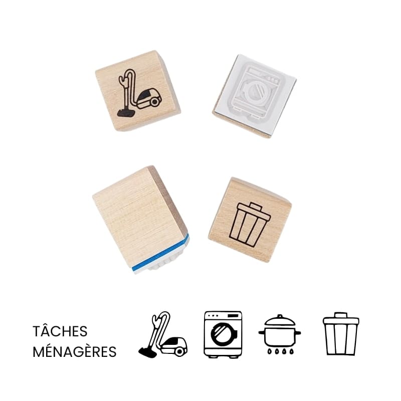 Japanese Mini Stamp Set - Bullet Journal Household Tasks
