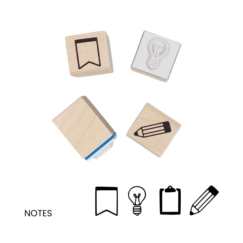 Japanese Mini Stamp Set - Bullet Journal Notes