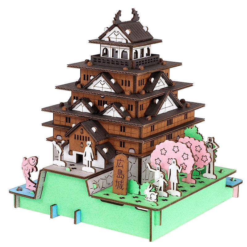 Japanese Miniature Cardboard Craft Kit – Hiroshima Castle