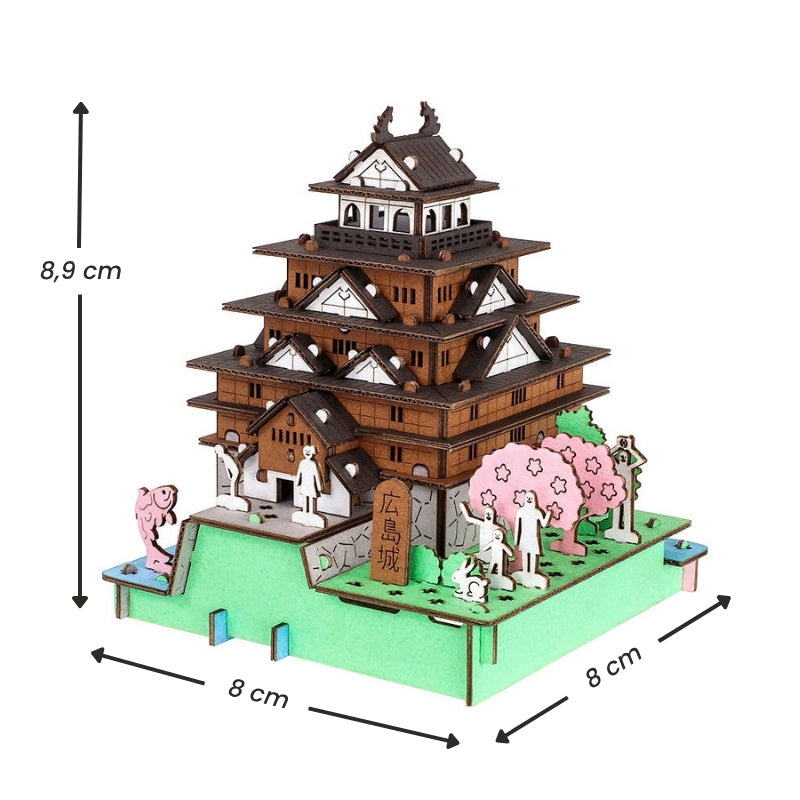 Japanese Miniature Cardboard Craft Kit – Hiroshima Castle