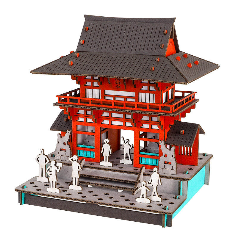 Japanese Miniature Cardboard Craft Kit – Inari Shrine Rōmon Gate
