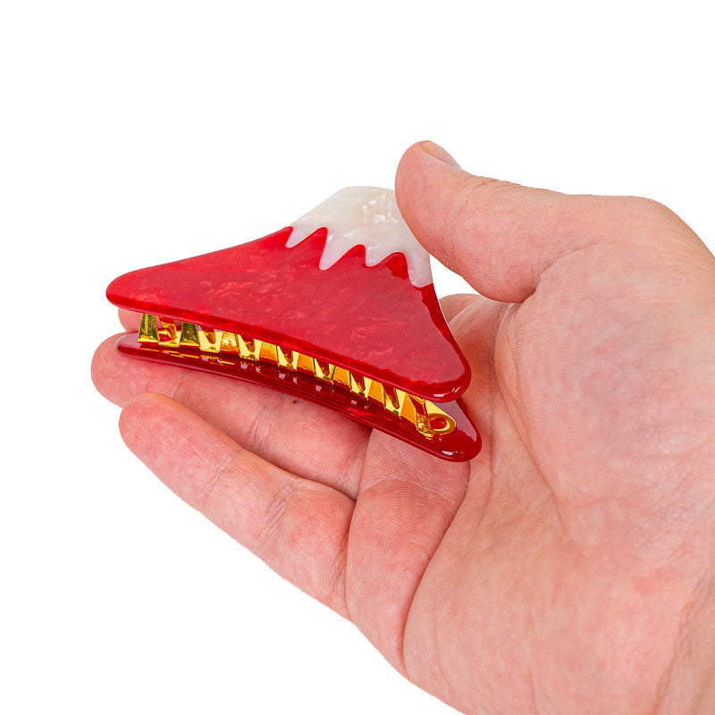 Japanese Mount Fuji Hair Claw Clip – Red