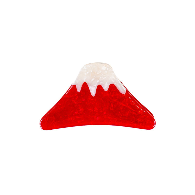 Japanese Mount Fuji Hair Claw Clip – Red