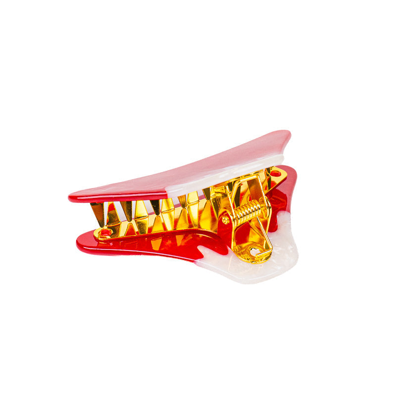 Japanese Mount Fuji Hair Claw Clip – Red