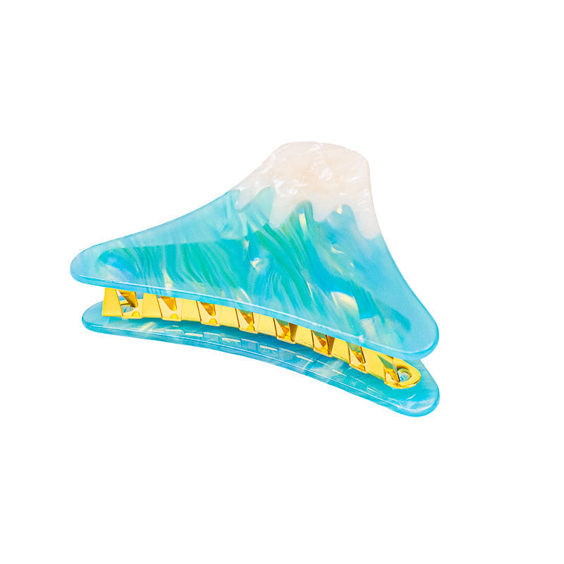 Japanese Mount Fuji Hair Claw Clip – Turquoise