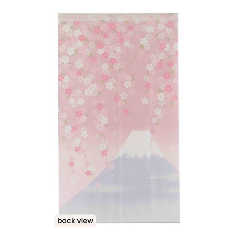 Japanese Noren Curtain - Fuji Sakura 33.5 x 59