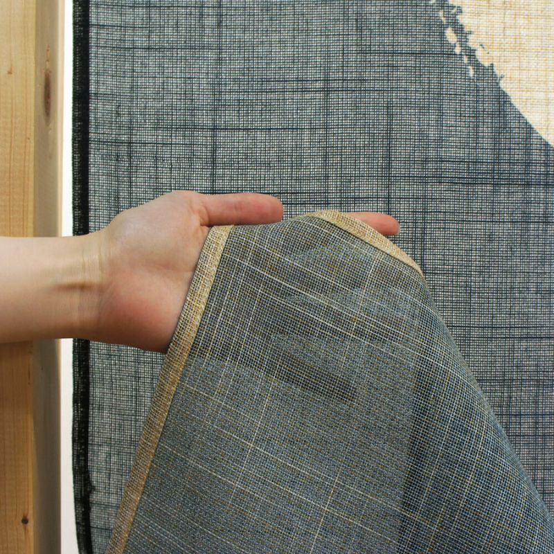 Japanese Noren - Enso Blue 85 x 150 cm (33.5’’ x 59’’)