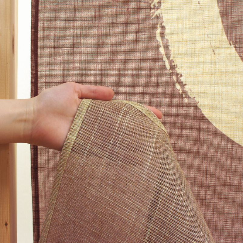 Japanese Noren - Enso Brown 85 x 150 cm (33.5’’ x 59’’)