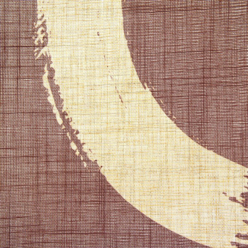 Japanese Noren - Enso Brown 85 x 150 cm (33.5’’ x 59’’)