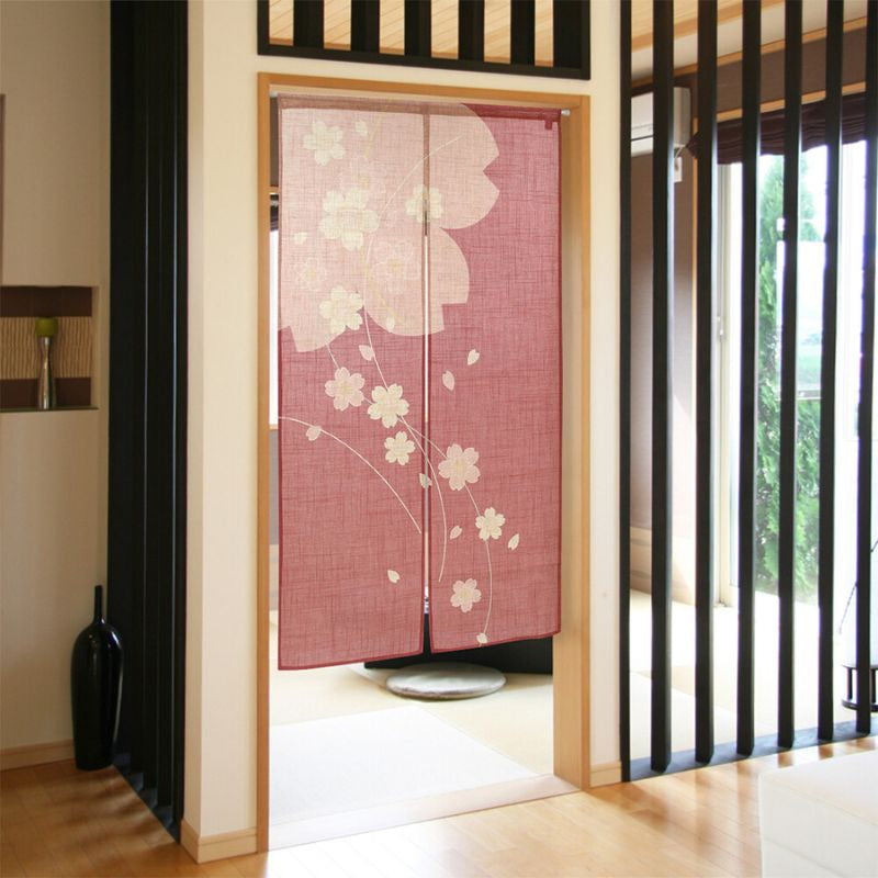 Japanese Noren - Sakura Flower 85 x 150 cm (33.5’’ x 59’’)