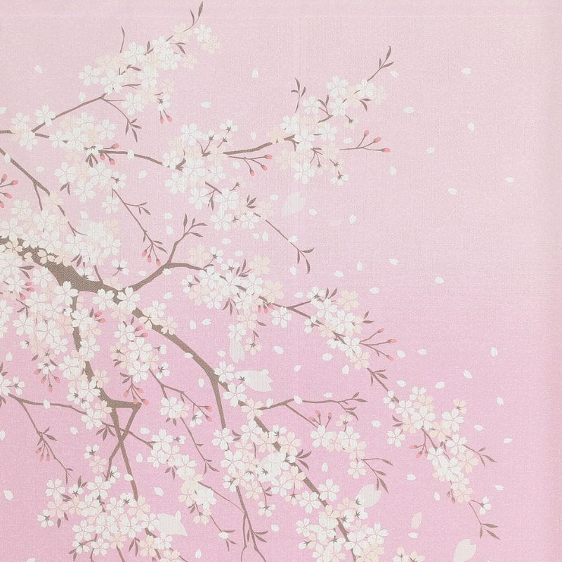 Japanese Noren - Sakura Usagi 85 x 150 cm (33.5’’ x 59’’)