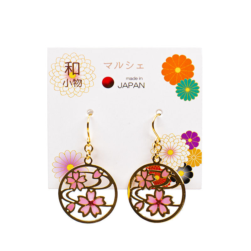 Japanese Openwork Sakura Earrings