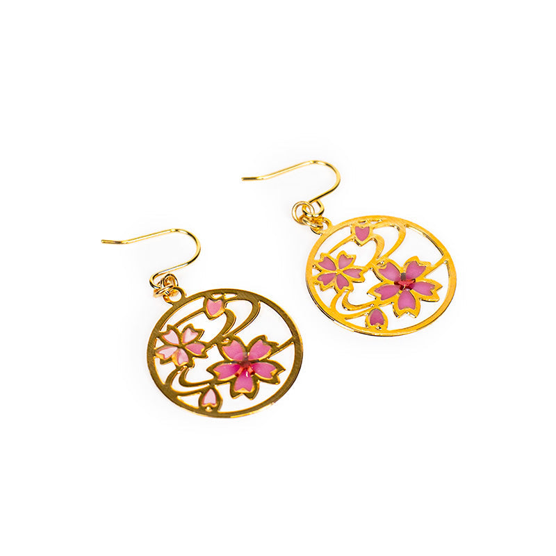 Japanese Openwork Sakura Earrings