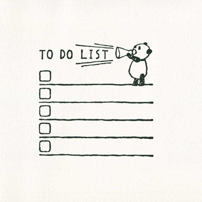 Japanese Panda Stamp - To-Do List
