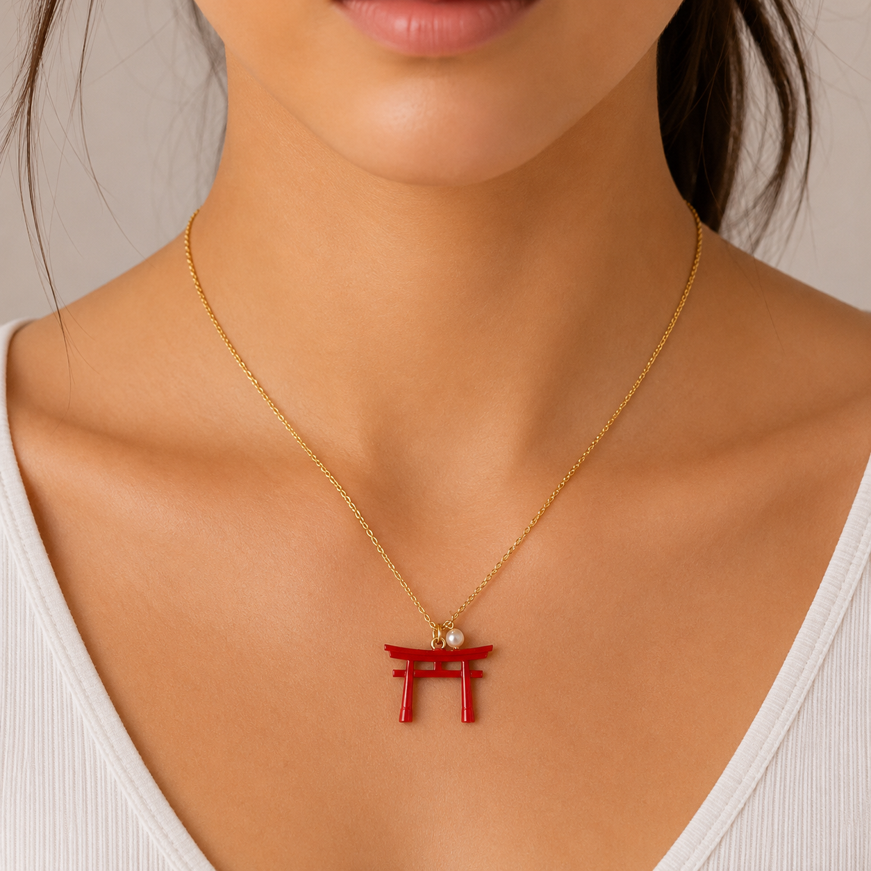 Japanese Pendant Necklace – Torii Gate