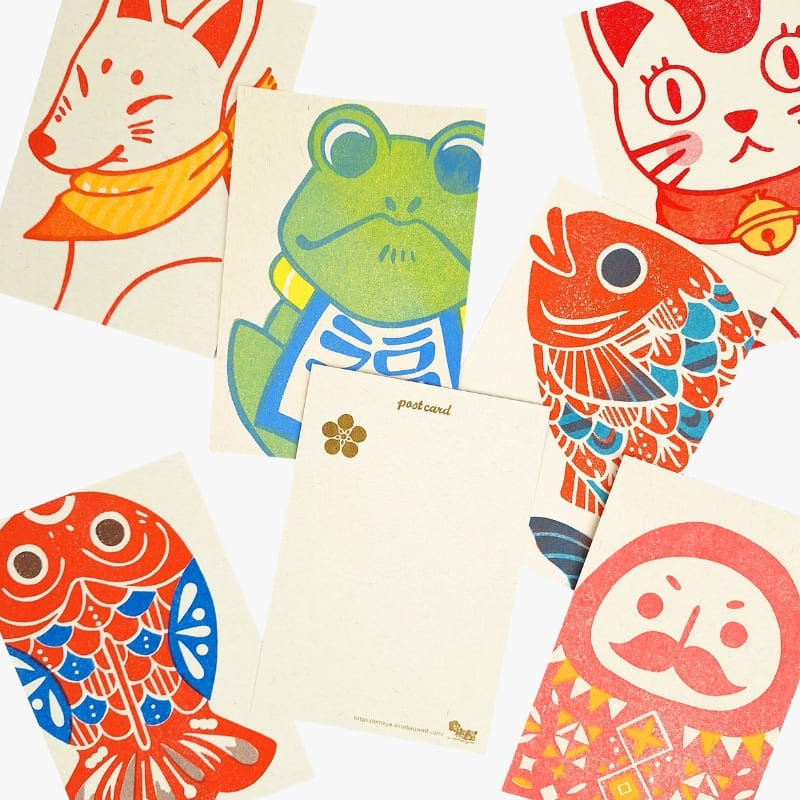 Japanese Postcard – Fish Design