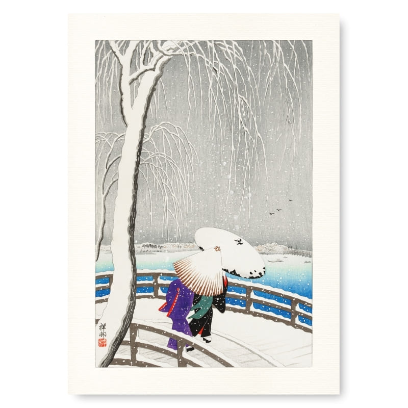 Japanese Poster - Bridge Under the Snow A3