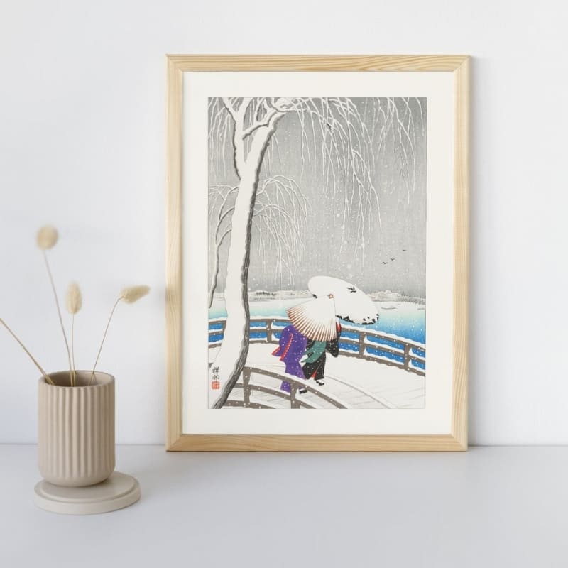 Japanese Poster - Bridge Under the Snow A3
