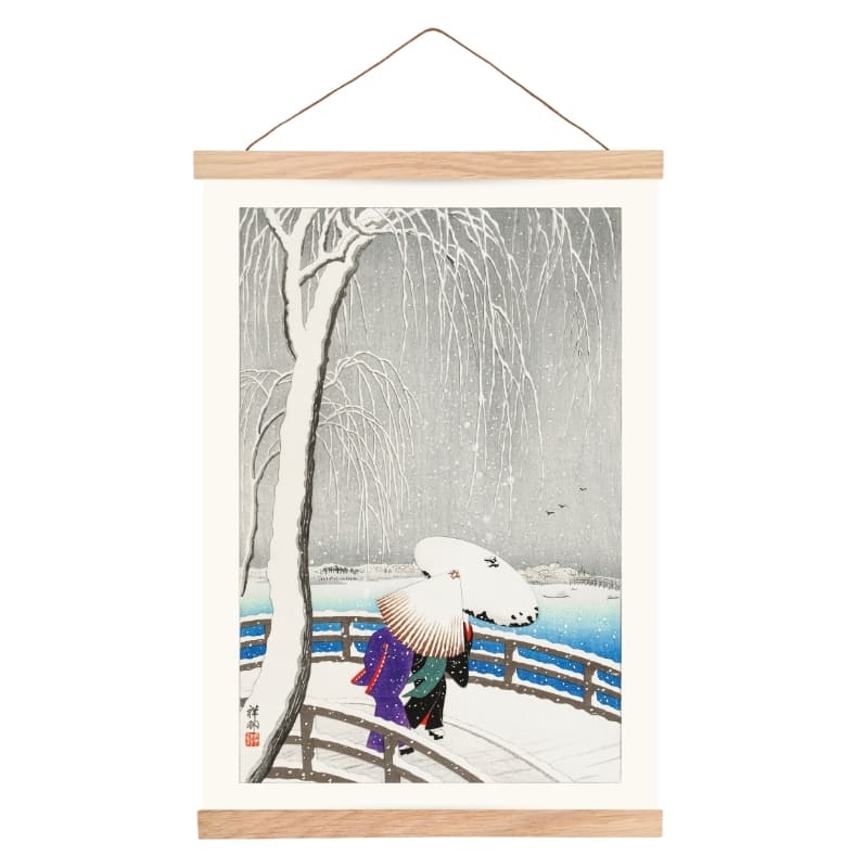 Japanese Poster - Bridge Under the Snow A3