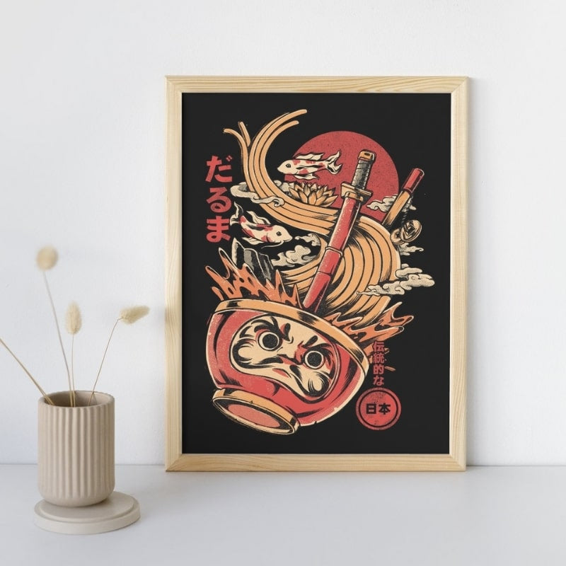 Japanese Poster - Daruma Ramen A3