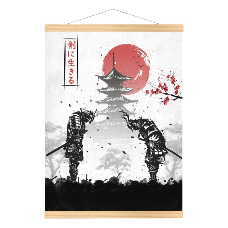 Japanese Poster - Samurai Battle A3