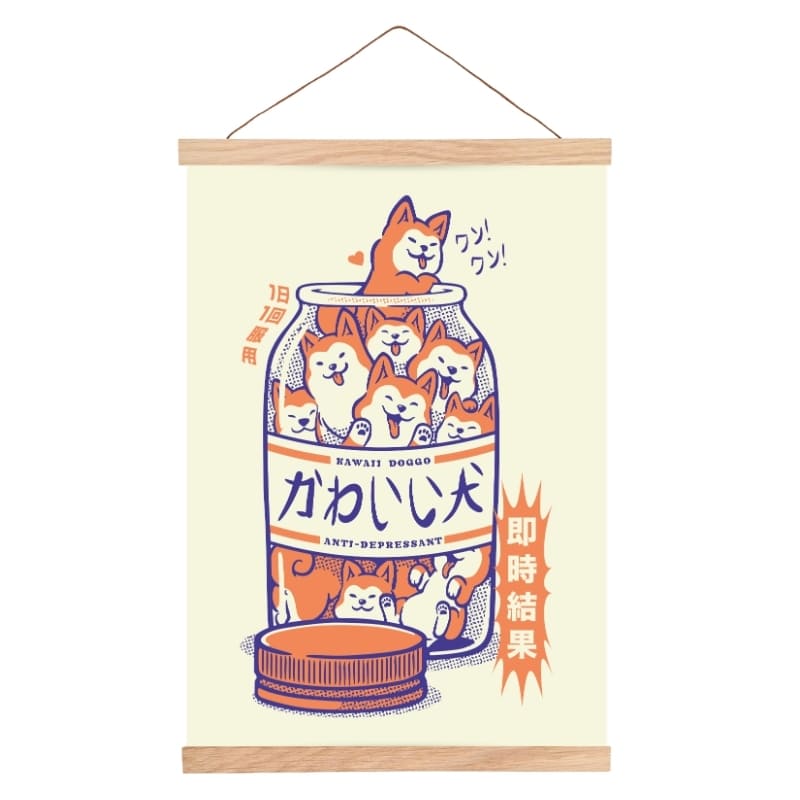 Japanese Poster - Shiba Anti-Depressant A3