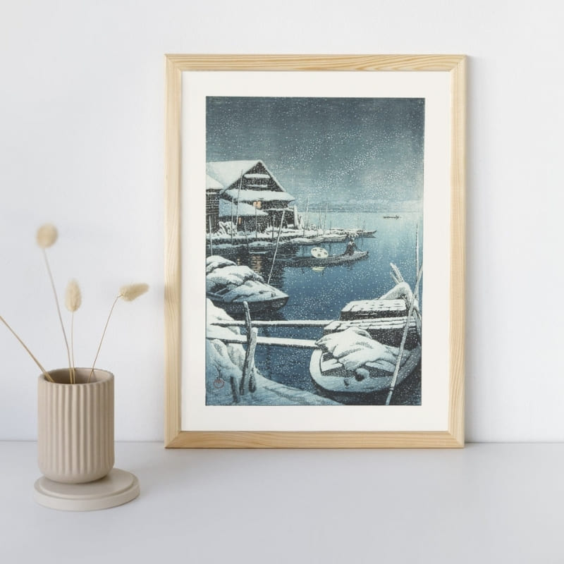 Japanese Poster - Snow at Mukojima A3