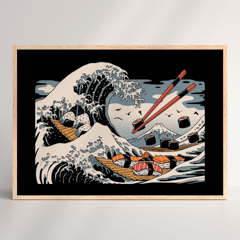 Japanese Poster - Sushi Kanagawa A3