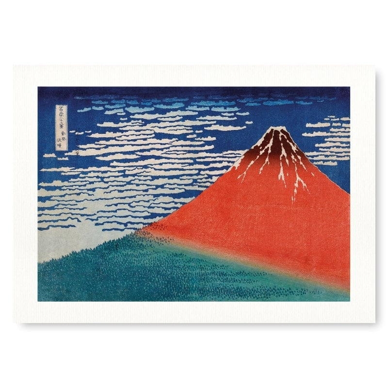 Japanese Print - Mount Fuji Red A3