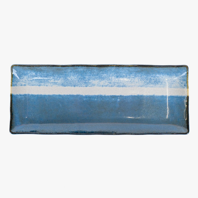 Japanese Rectangular Plate – Blue