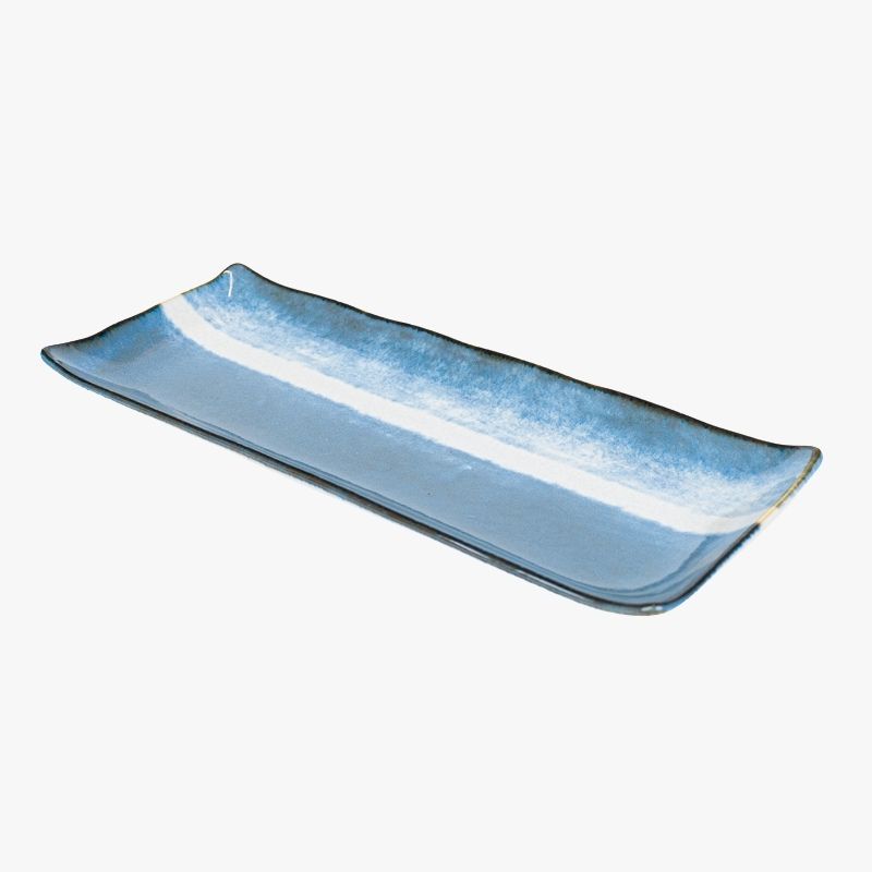 Japanese Rectangular Plate – Blue