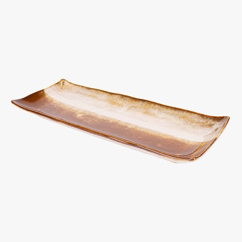 Japanese Rectangular Plate – Brown