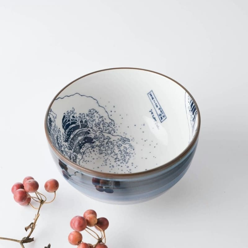 Japanese Round Plate – Hokusai