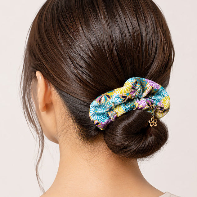 Japanese Scrunchie - Blue