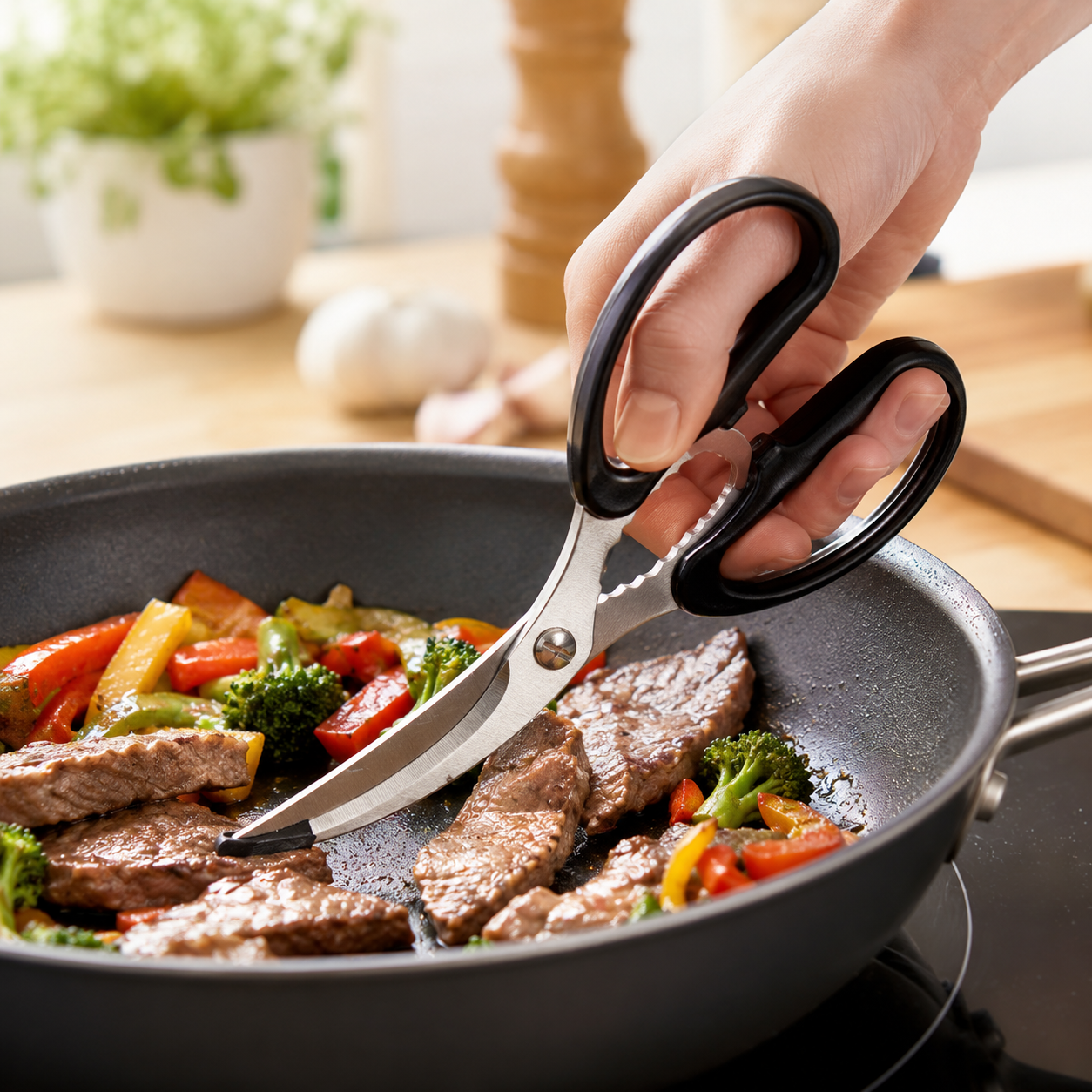 Japanese Stainless Steel Anti-Scratch Kitchen Scissors