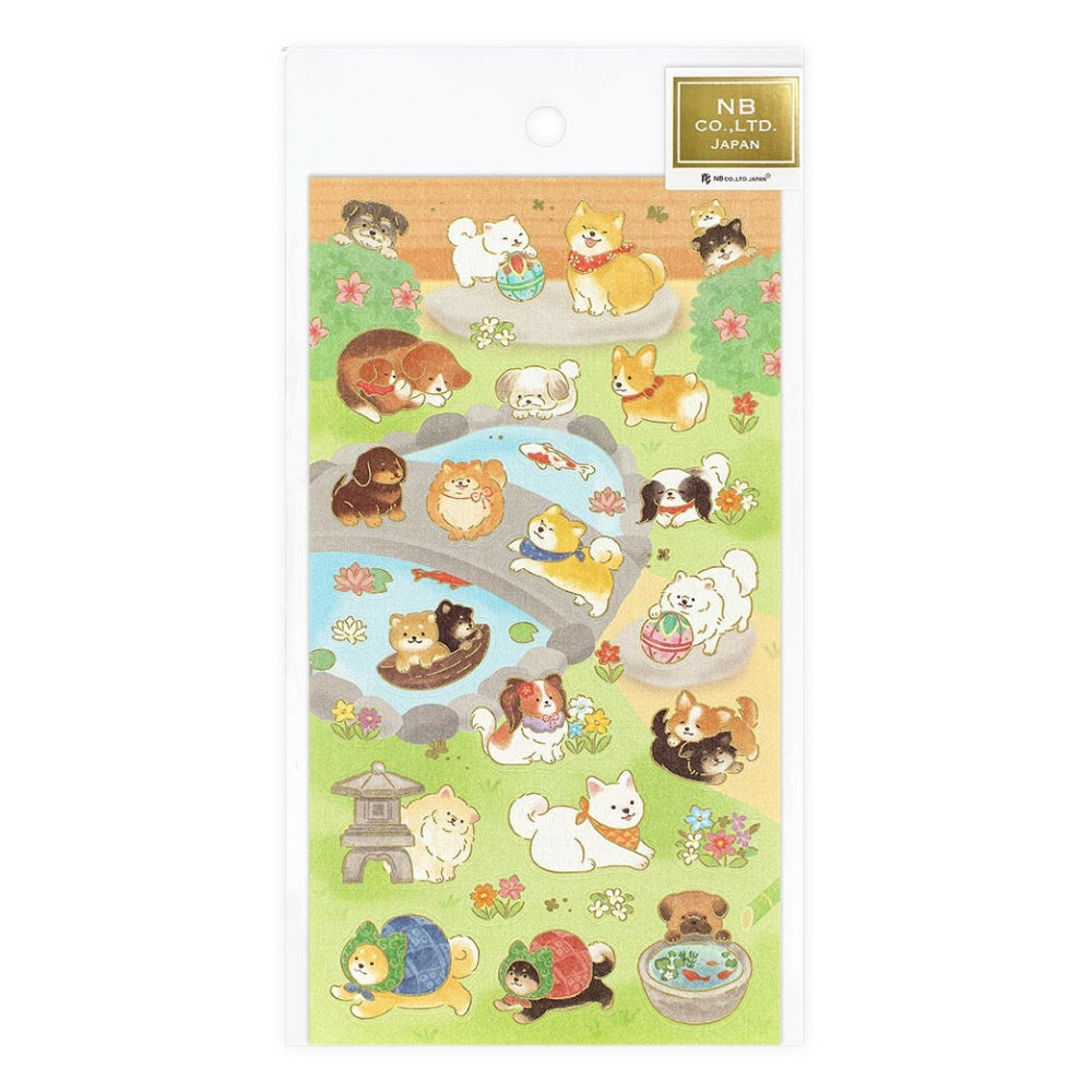 Japanese Stickers - Dogs & Japanese Garden