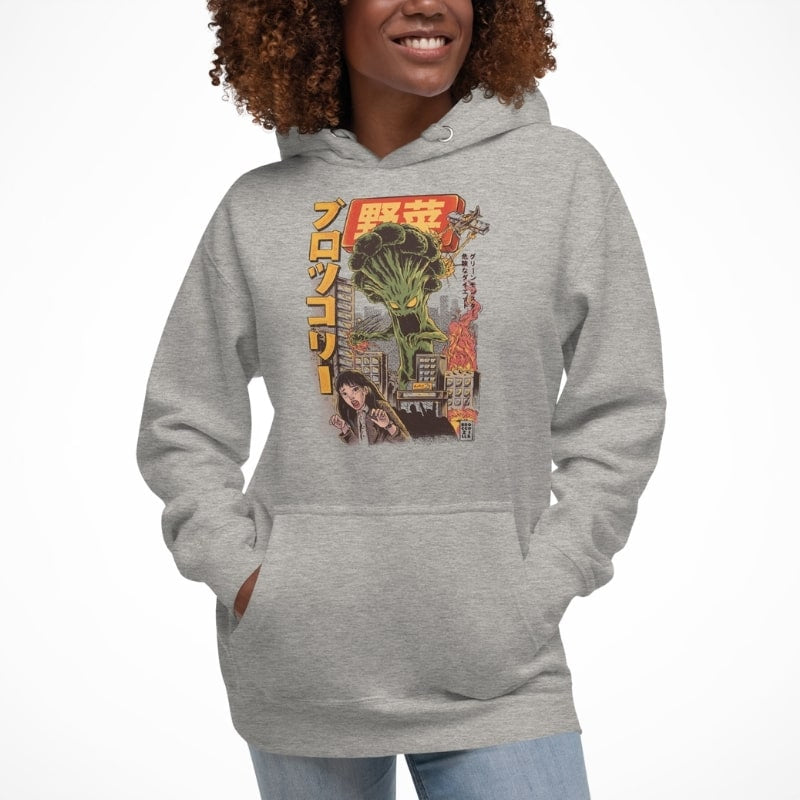 Japanese Streetwear Hoodie - Broccozilla