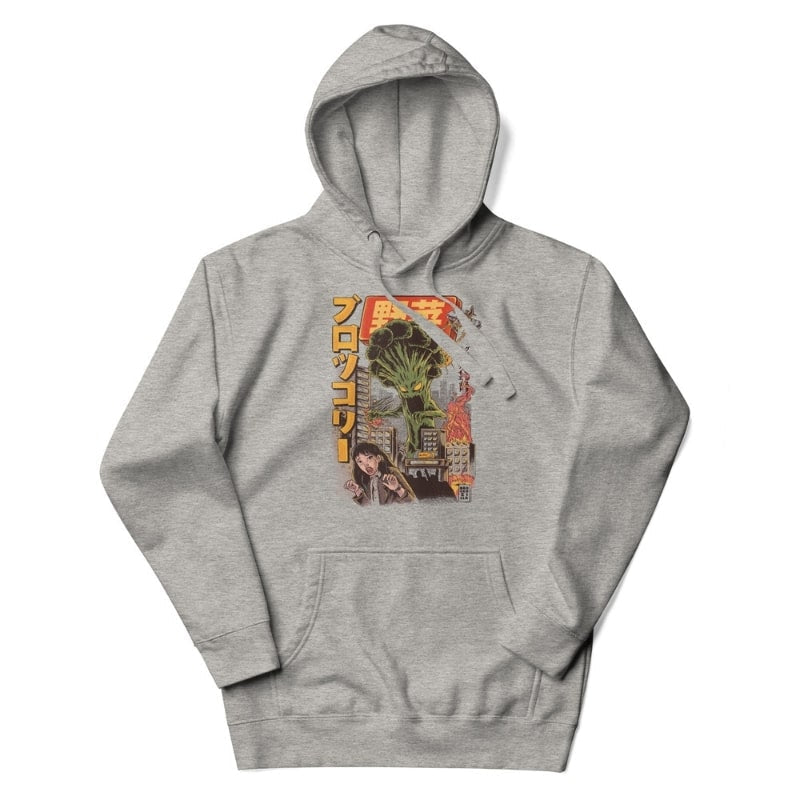 Japanese Streetwear Hoodie - Broccozilla S