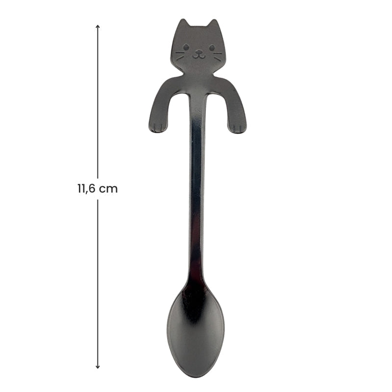Japanese Tea Spoon - Black Cat