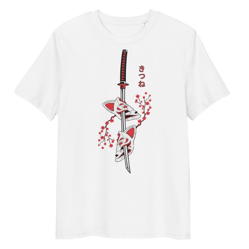 Japanese Tee Shirt - Kitsune Sakura S