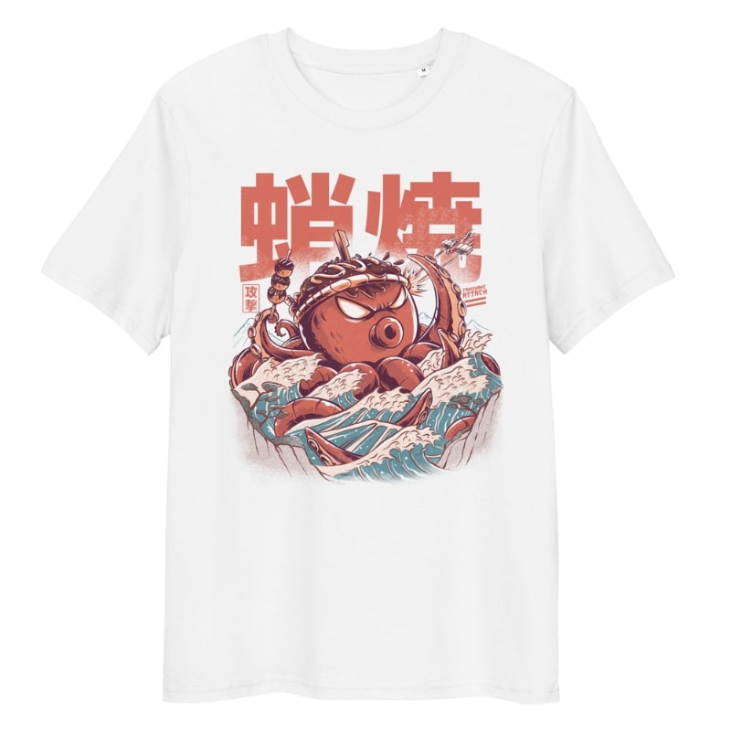Japanese Tee Shirt - Takoyaki Attack S